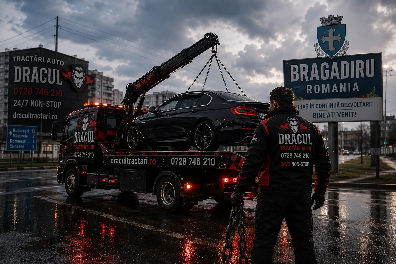 Tow truck in Bragadiru