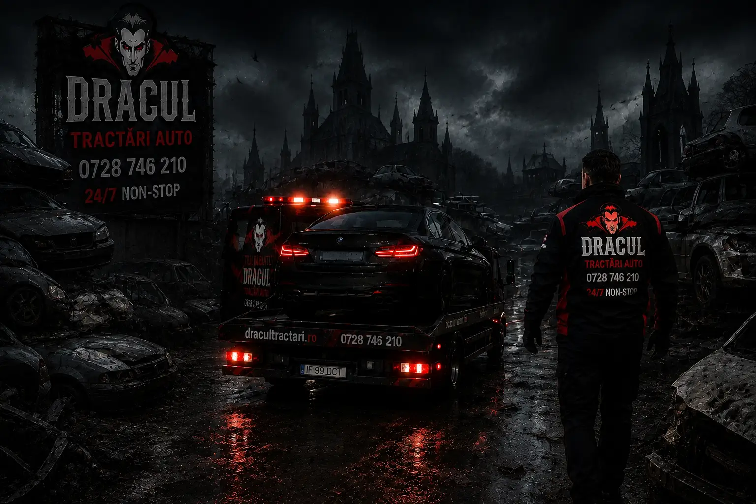 Misiune în cimitirul de mașini: Tractare Dacia Adunații-Copăceni – București | Dracul Tractari